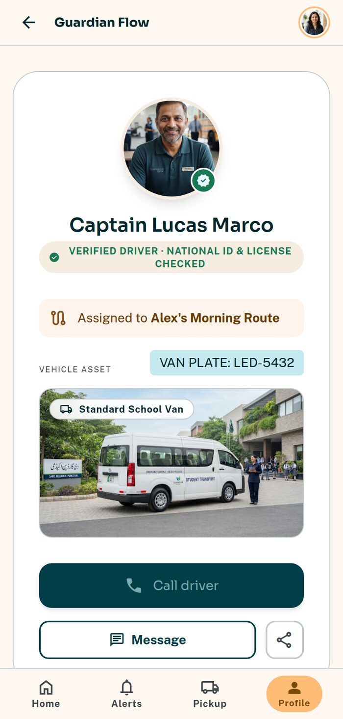 Verified driver identity card