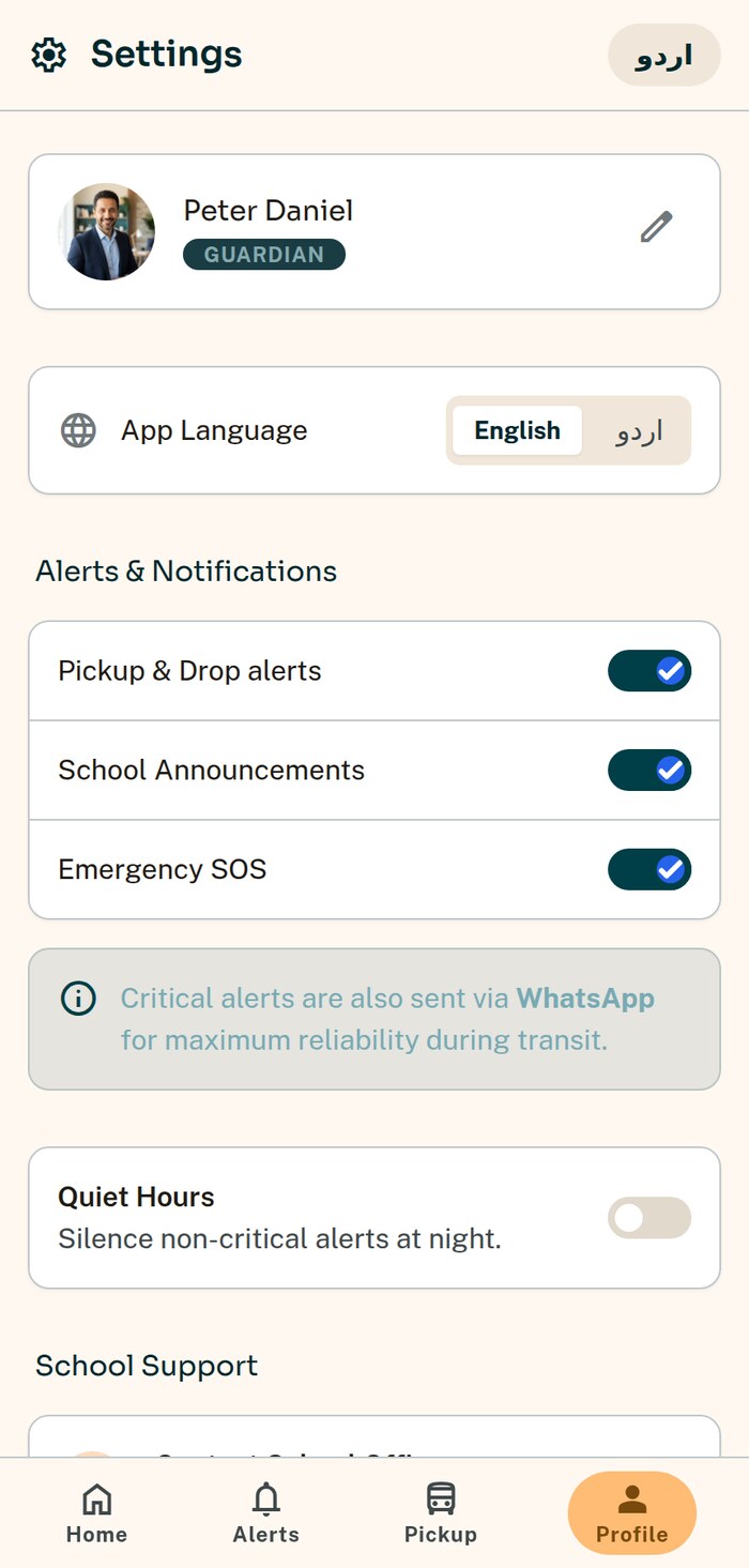 Notification preferences in the parent app