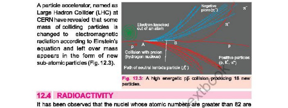 Fig 12.3: A high energetic pp collision producing 18 new particles